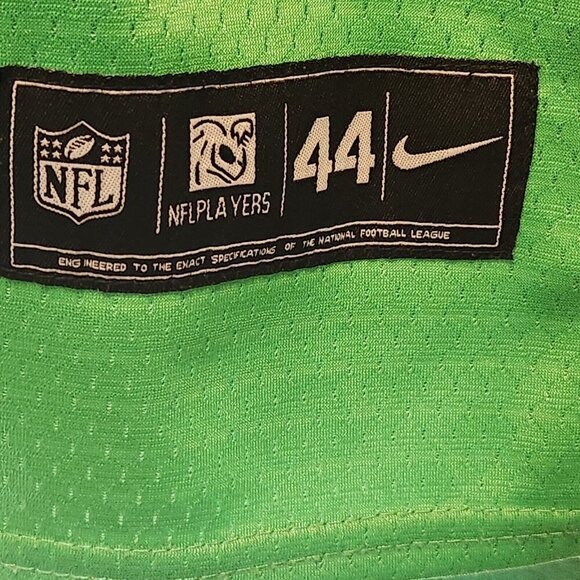 Nike NFL Russell Wilson Color Rush Green Jersey Seattle Seahawks #3 Size 44 LG - Picture 12 of 13